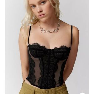 Urban Outfitters Out from Under Modern Love Corset Black Small